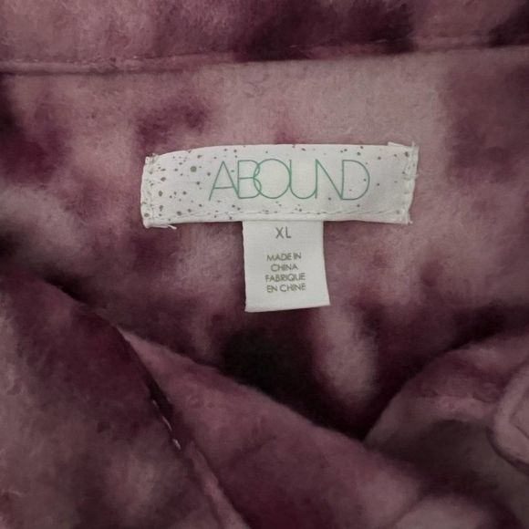 NWT ABOUND Pink Acid Wash Snap Button Shacket (XL) - Picture 6 of 8